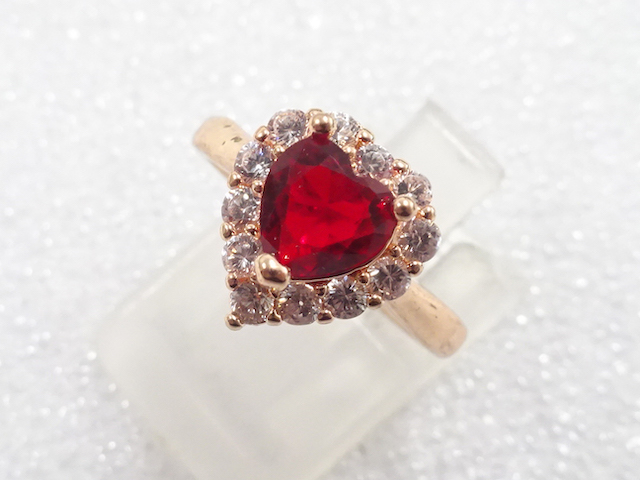JAPANESE KIMONO / ANTIQUE COLORED STONE RING (SIZE 8)